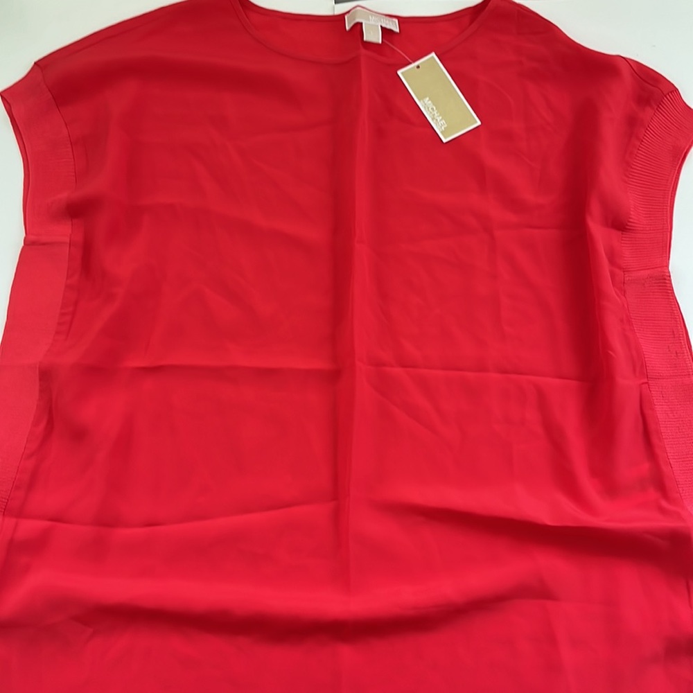 Michael Michael Kors Coral Red Top Sz L